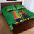 Happy Saint Patrick's Day Quilt Bed Set Cheerful Leprechaun Irish Harp