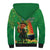 Happy Saint Patrick's Day Sherpa Hoodie Cheerful Leprechaun Irish Harp