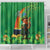 Happy Saint Patrick's Day Shower Curtain Cheerful Leprechaun Irish Harp