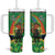 Happy Saint Patrick's Day Tumbler With Handle Cheerful Leprechaun Irish Harp