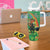 Happy Saint Patrick's Day Tumbler With Handle Cheerful Leprechaun Irish Harp