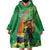 Happy Saint Patrick's Day Wearable Blanket Hoodie Cheerful Leprechaun Irish Harp