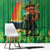 Happy Saint Patrick's Day Window Curtain Cheerful Leprechaun Irish Harp