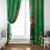 Happy Saint Patrick's Day Window Curtain Cheerful Leprechaun Irish Harp