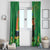 Happy Saint Patrick's Day Window Curtain Cheerful Leprechaun Irish Harp