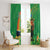 Happy Saint Patrick's Day Window Curtain Cheerful Leprechaun Irish Harp