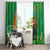 Happy Saint Patrick's Day Window Curtain Cheerful Leprechaun Irish Harp