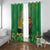 Happy Saint Patrick's Day Window Curtain Cheerful Leprechaun Irish Harp