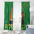 Happy Saint Patrick's Day Window Curtain Cheerful Leprechaun Irish Harp