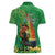 Happy Saint Patrick's Day Women Polo Shirt Cheerful Leprechaun Irish Harp