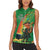 Happy Saint Patrick's Day Women Sleeveless Polo Shirt Cheerful Leprechaun Irish Harp