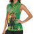 Happy Saint Patrick's Day Women Sleeveless Polo Shirt Cheerful Leprechaun Irish Harp