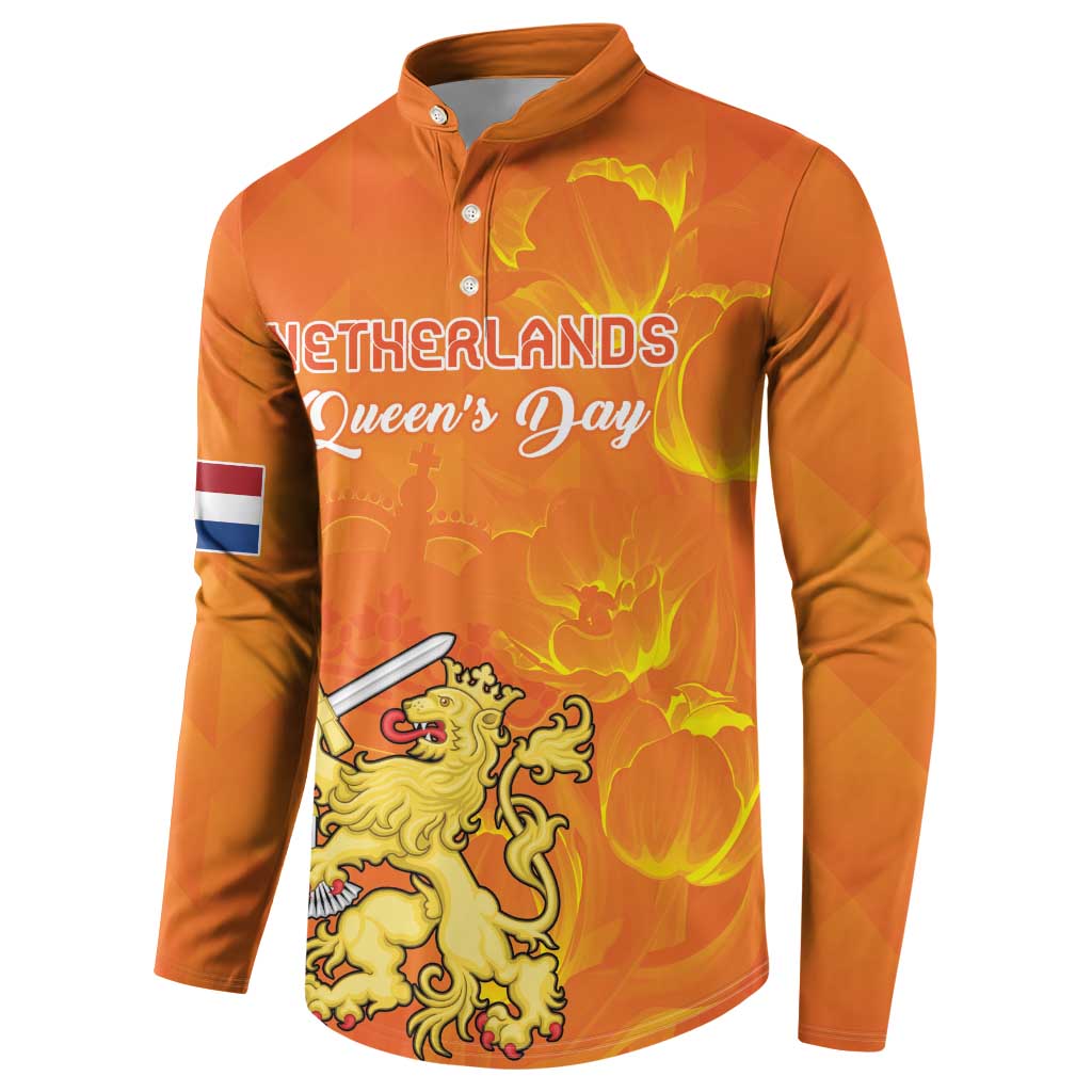 Personalized Netherlands Queen's Day Button Sweatshirt Koninginnedag Royal Crown