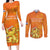 Personalized Netherlands Queen's Day Couples Matching Long Sleeve Bodycon Dress and Long Sleeve Button Shirt Koninginnedag Royal Crown