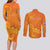 Personalized Netherlands Queen's Day Couples Matching Long Sleeve Bodycon Dress and Long Sleeve Button Shirt Koninginnedag Royal Crown