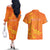 Personalized Netherlands Queen's Day Couples Matching Off The Shoulder Long Sleeve Dress and Hawaiian Shirt Koninginnedag Royal Crown