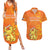 Personalized Netherlands Queen's Day Couples Matching Summer Maxi Dress and Hawaiian Shirt Koninginnedag Royal Crown