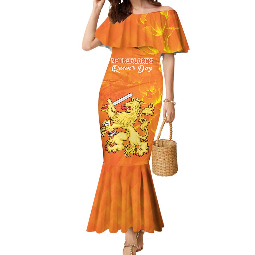 Personalized Netherlands Queen's Day Mermaid Dress Koninginnedag Royal Crown