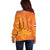 Personalized Netherlands Queen's Day Off Shoulder Sweater Koninginnedag Royal Crown