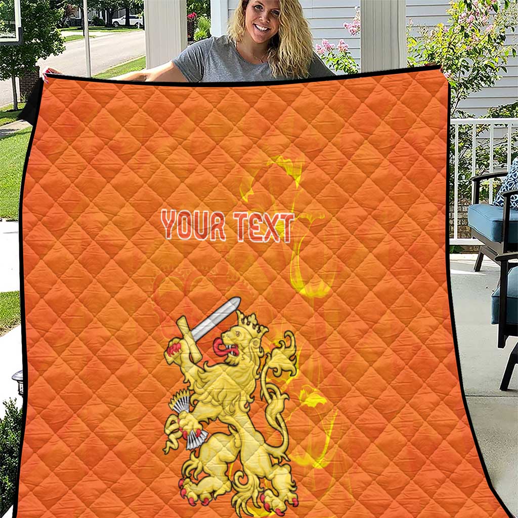 Personalized Netherlands Queen's Day Quilt Koninginnedag Royal Crown