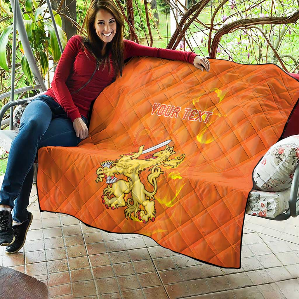 Personalized Netherlands Queen's Day Quilt Koninginnedag Royal Crown