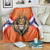 Personalized Netherlands King's Day Blanket Koningsdag Lion King With Crown