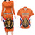 Personalized Netherlands King's Day Couples Matching Long Sleeve Bodycon Dress and Hawaiian Shirt Koningsdag Lion King With Crown