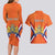 Personalized Netherlands King's Day Couples Matching Long Sleeve Bodycon Dress and Hawaiian Shirt Koningsdag Lion King With Crown