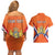 Personalized Netherlands King's Day Couples Matching Off Shoulder Short Dress and Hawaiian Shirt Koningsdag Lion King With Crown