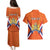 Personalized Netherlands King's Day Couples Matching Puletasi and Hawaiian Shirt Koningsdag Lion King With Crown