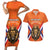 Personalized Netherlands King's Day Couples Matching Short Sleeve Bodycon Dress and Hawaiian Shirt Koningsdag Lion King With Crown