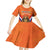 Personalized Netherlands King's Day Kid Short Sleeve Dress Koningsdag Lion King With Crown