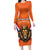 Personalized Netherlands King's Day Long Sleeve Bodycon Dress Koningsdag Lion King With Crown