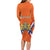 Personalized Netherlands King's Day Long Sleeve Bodycon Dress Koningsdag Lion King With Crown