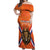 Personalized Netherlands King's Day Off Shoulder Maxi Dress Koningsdag Lion King With Crown