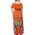 Personalized Netherlands King's Day Off Shoulder Maxi Dress Koningsdag Lion King With Crown