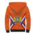 Personalized Netherlands King's Day Sherpa Hoodie Koningsdag Lion King With Crown