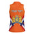 Personalized Netherlands King's Day Women Sleeveless Polo Shirt Koningsdag Lion King With Crown