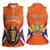 Personalized Netherlands King's Day Women Sleeveless Polo Shirt Koningsdag Lion King With Crown