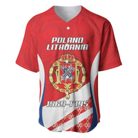 Poland-Lithuania Personalized Baseball Jersey Heraldic Eagle and Vytis Historical