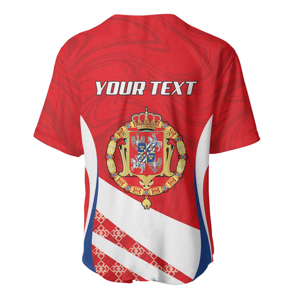 Poland-Lithuania Personalized Baseball Jersey Heraldic Eagle and Vytis Historical