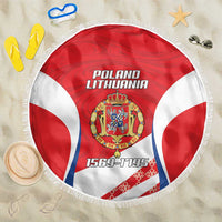 Poland-Lithuania Beach Blanket Heraldic Eagle and Vytis Historical