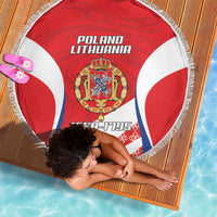 Poland-Lithuania Beach Blanket Heraldic Eagle and Vytis Historical