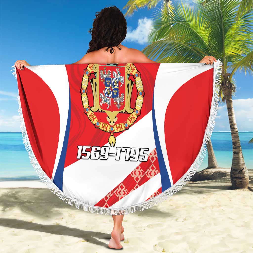 Poland-Lithuania Beach Blanket Heraldic Eagle and Vytis Historical