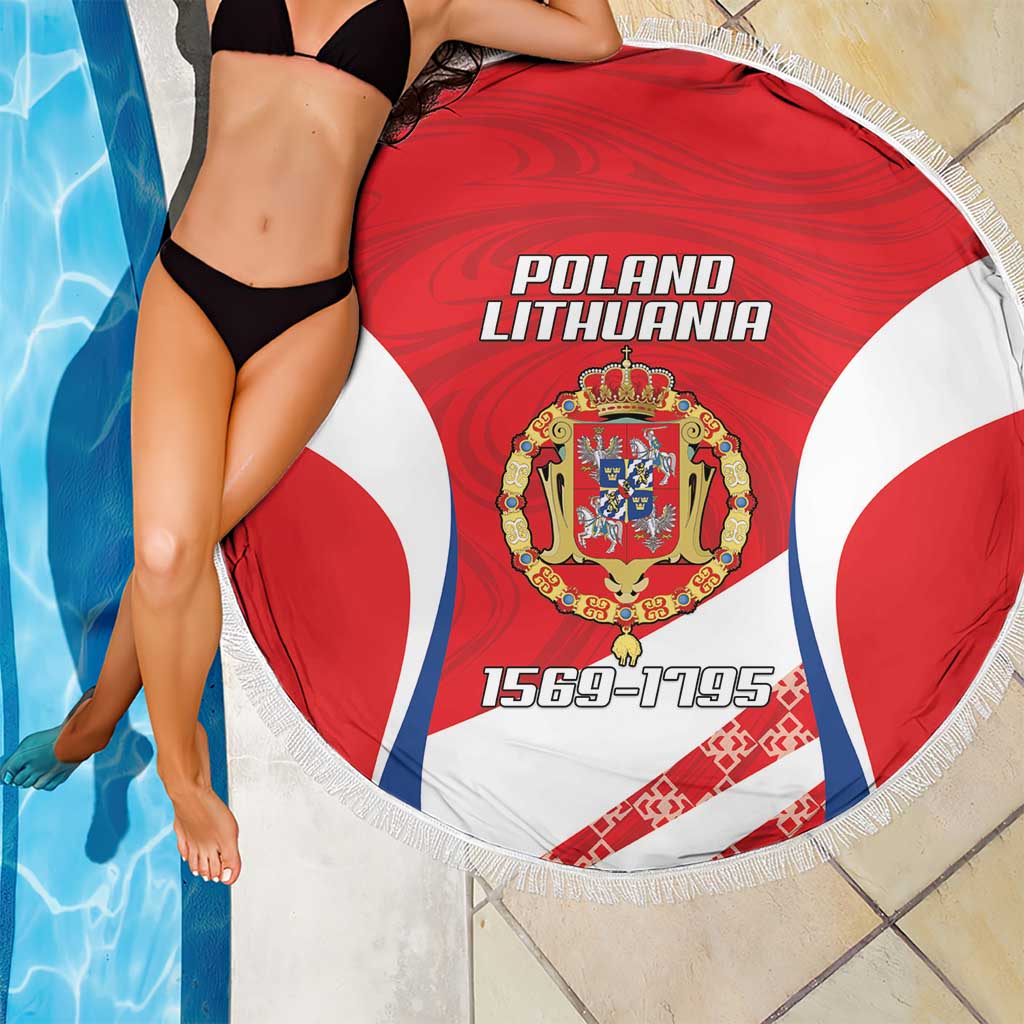 Poland-Lithuania Beach Blanket Heraldic Eagle and Vytis Historical