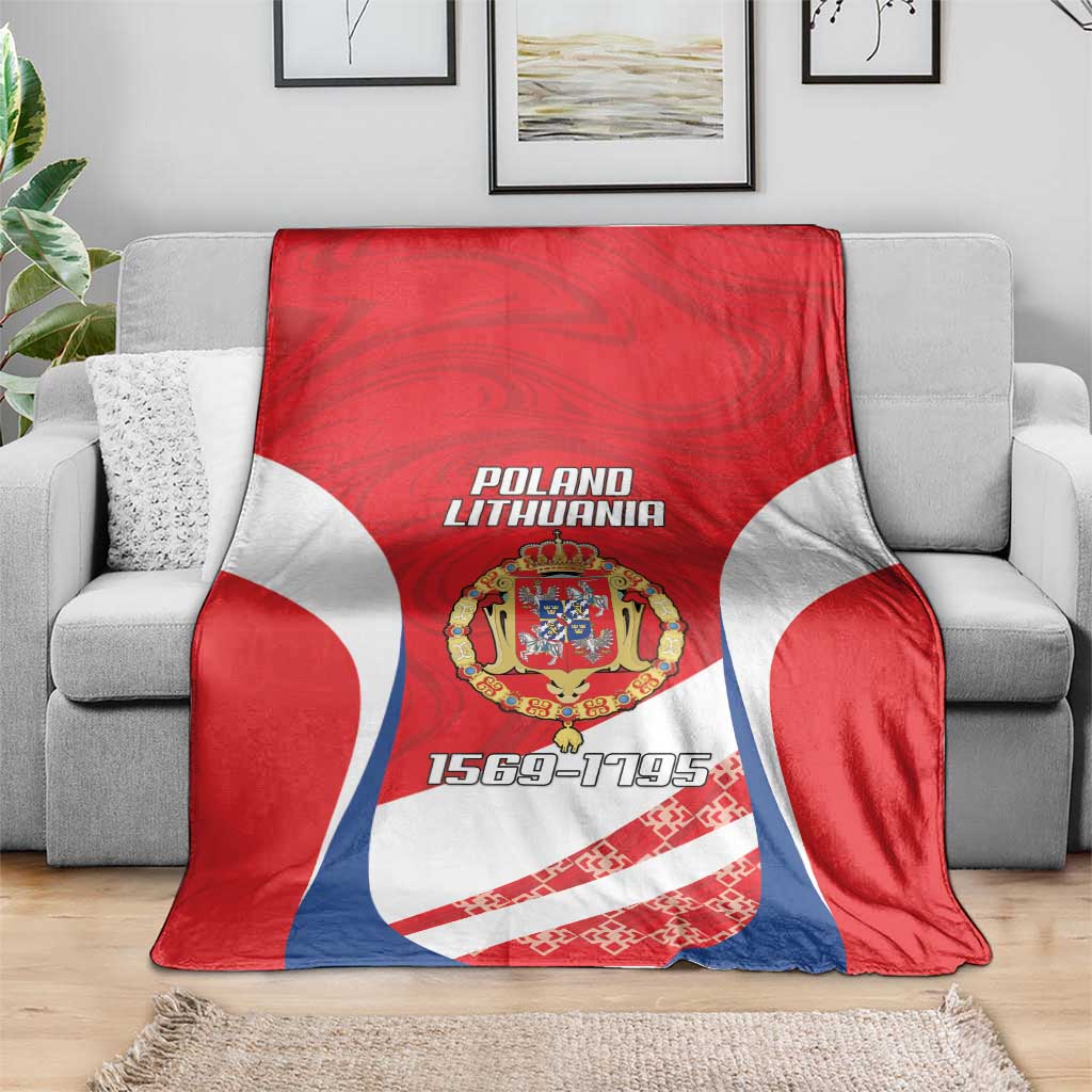 Poland-Lithuania Blanket Heraldic Eagle and Vytis Historical