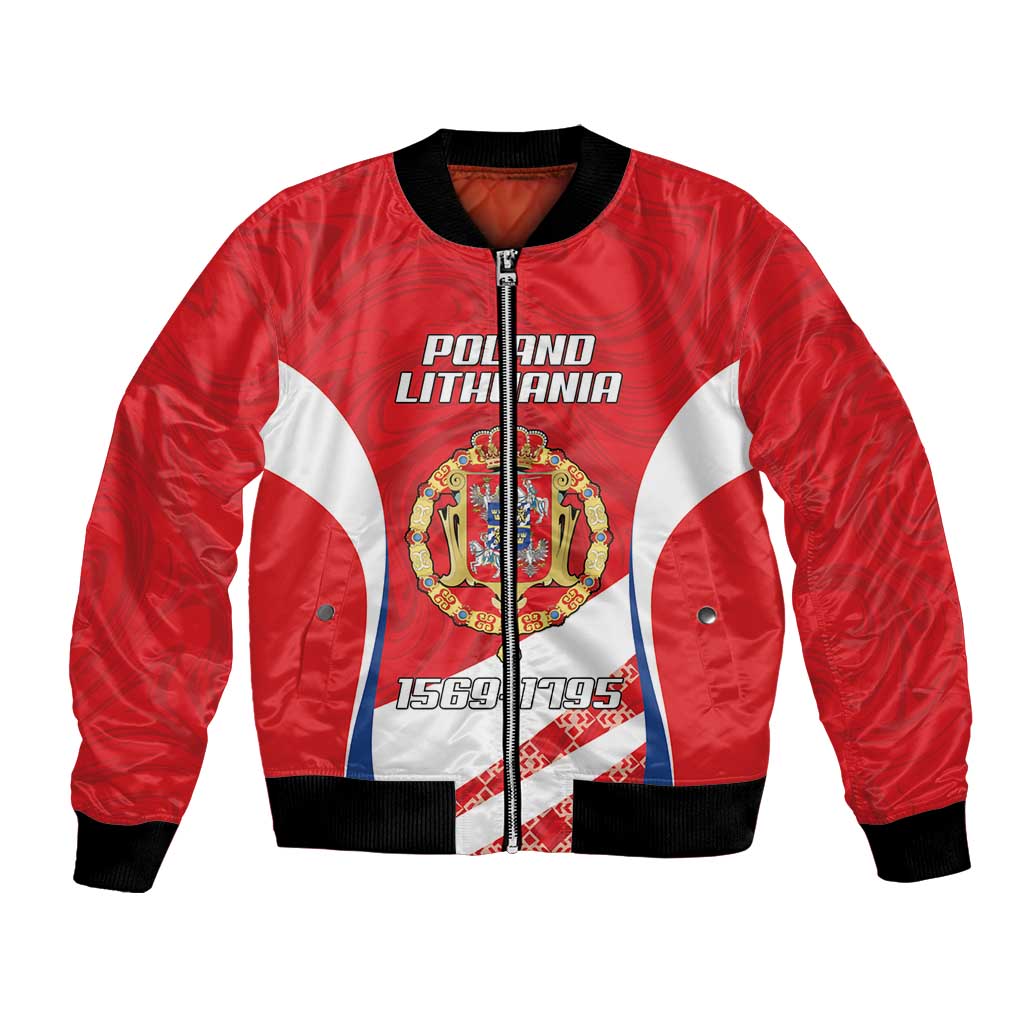 Poland-Lithuania Personalized Bomber Jacket Heraldic Eagle and Vytis Historical