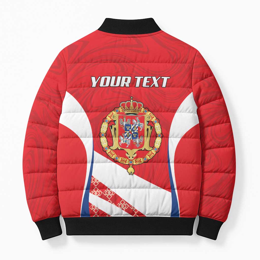 Poland-Lithuania Personalized Bomber Puffer Jacket Heraldic Eagle and Vytis Historical