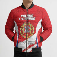 Poland-Lithuania Personalized Bomber Puffer Jacket Heraldic Eagle and Vytis Historical