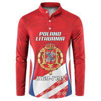 Poland-Lithuania Personalized Button Sweatshirt Heraldic Eagle and Vytis Historical